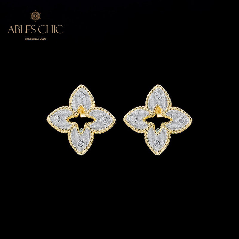 Boucles d'oreilles celtiques trèfles soyeux 5880