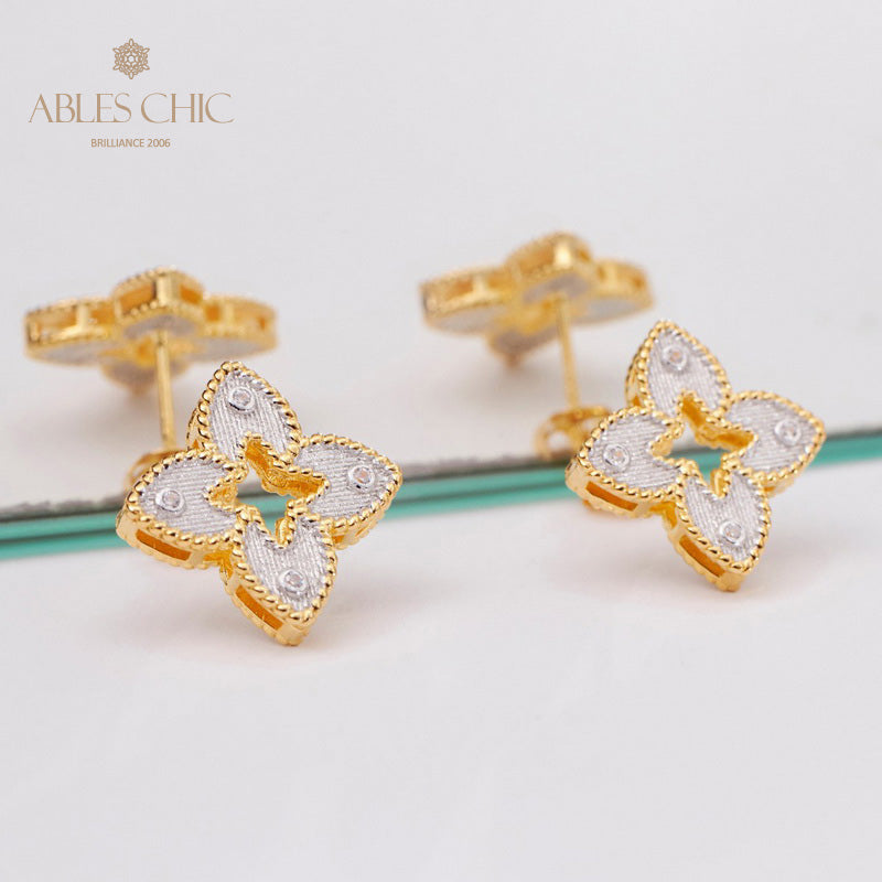 Boucles d'oreilles celtiques trèfles soyeux 5880