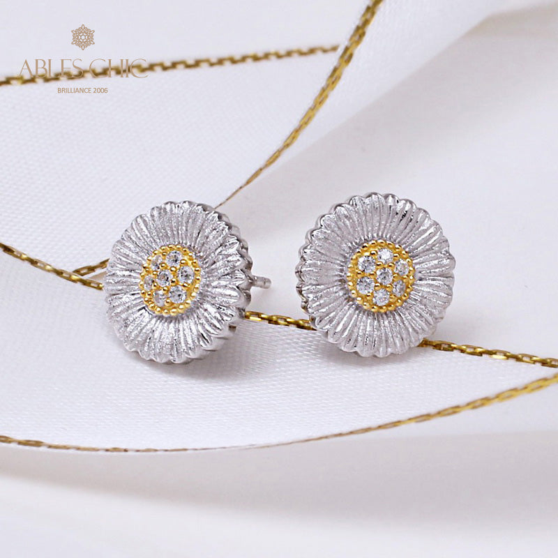 Boucles d'oreilles à tige en forme de marguerite florale 5261