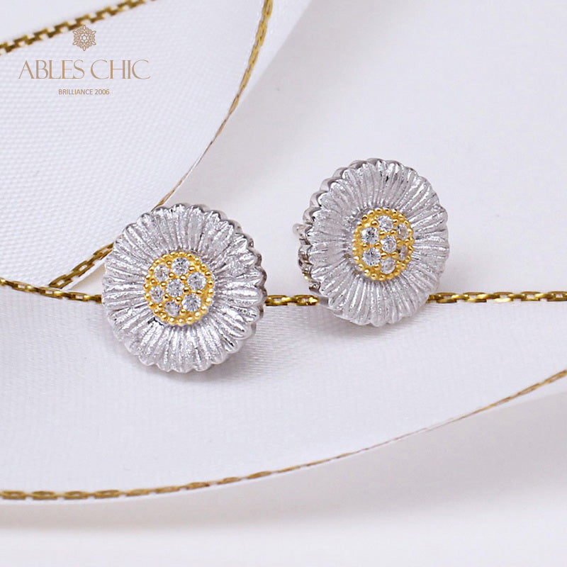 Boucles d'oreilles à tige en forme de marguerite florale 5261