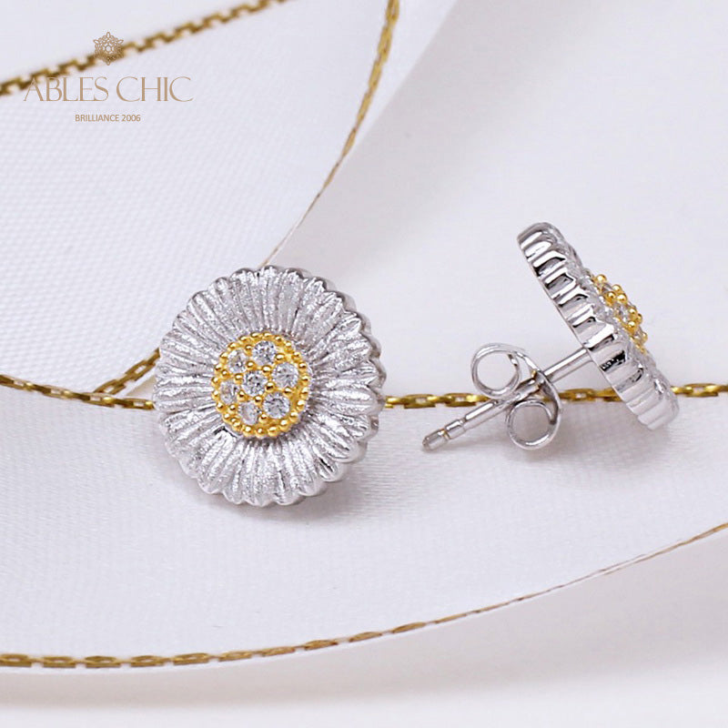 Boucles d'oreilles à tige en forme de marguerite florale 5261