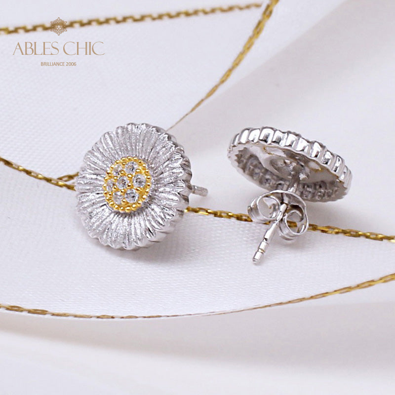 Boucles d'oreilles à tige en forme de marguerite florale 5261