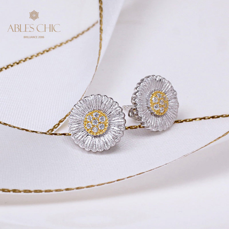 Boucles d'oreilles à tige en forme de marguerite florale 5261