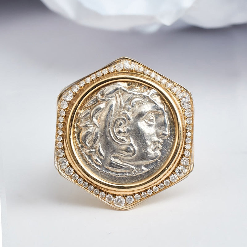 Bague médaillon byzantine Héraclès