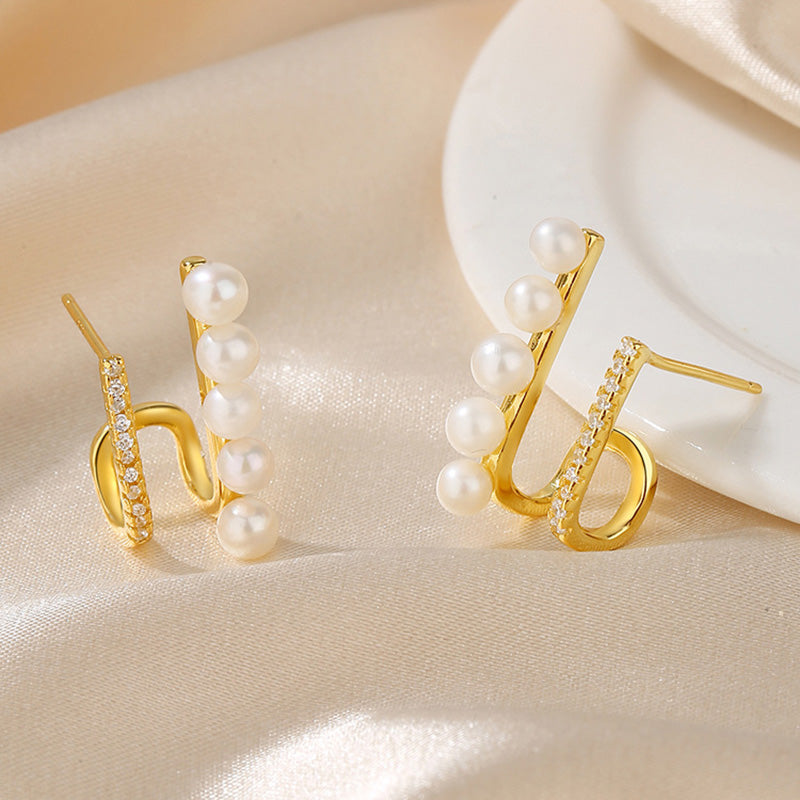 Boucles d'oreilles longues perles d'eau douce PE1026