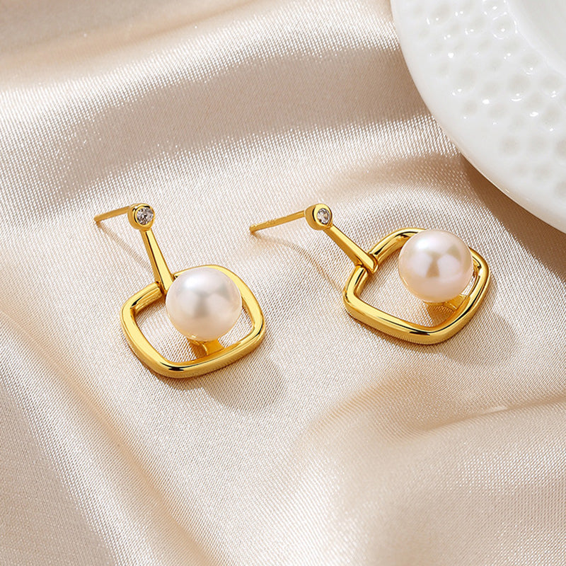 Boucles d'oreilles en fil de perles d'eau douce PE1042