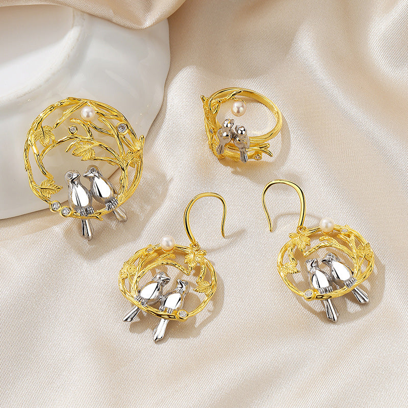 Boucles d'oreilles guirlande de perles d'eau douce PE1049
