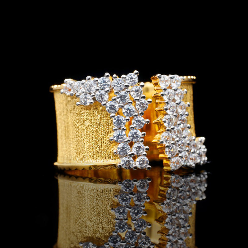 Bague florale embellissement CZ 5572