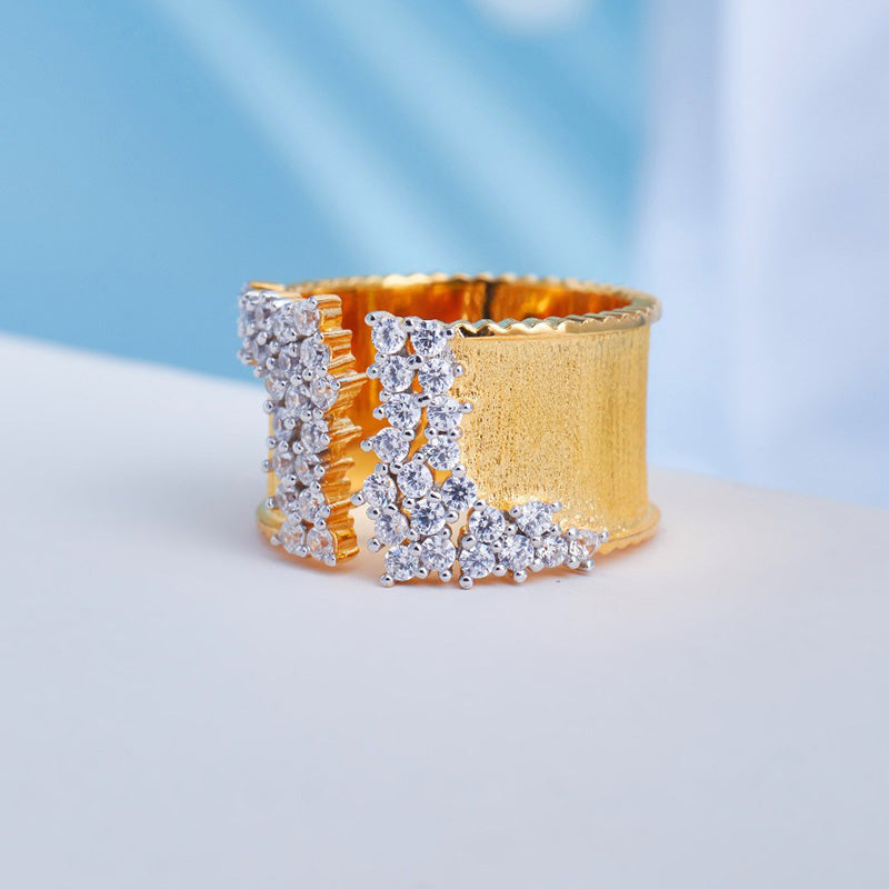 Bague florale embellissement CZ 5572
