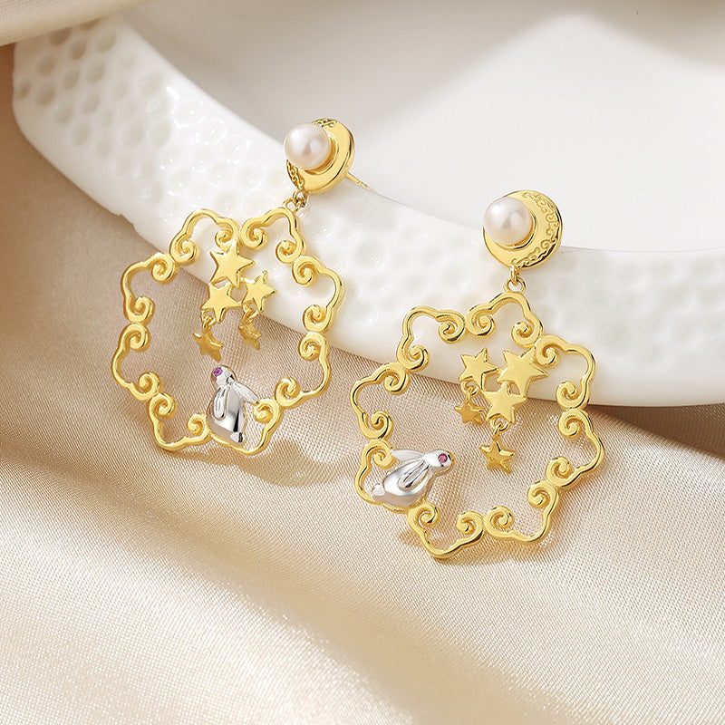 Boucles d'oreilles florales en perles d'eau douce PE1035