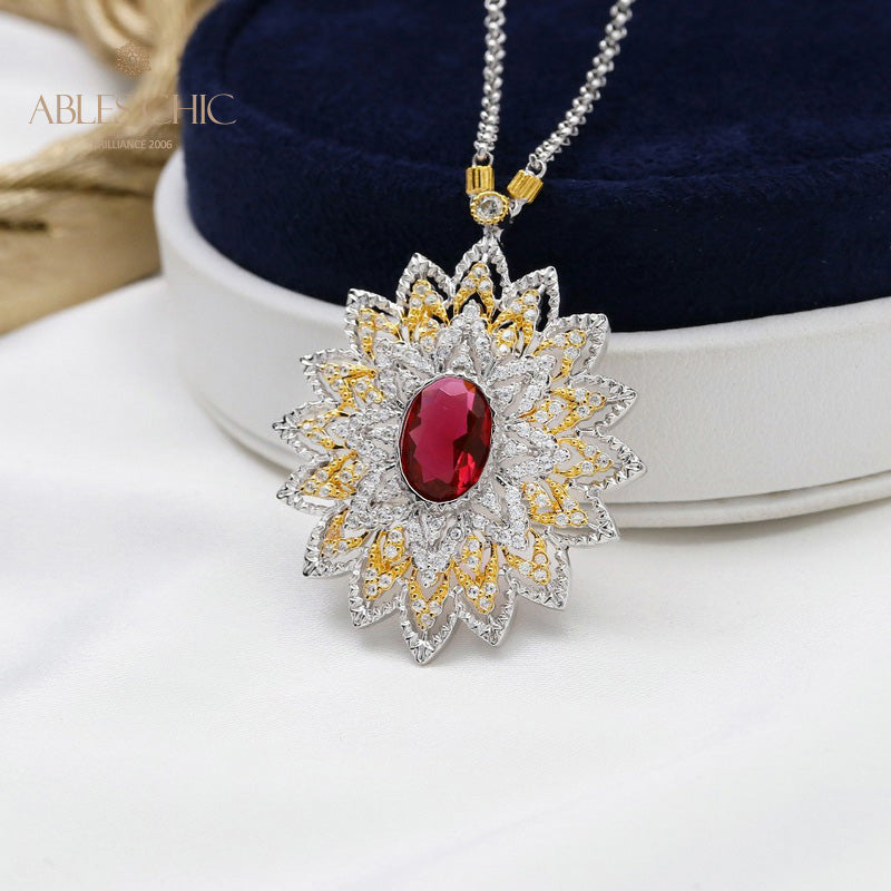 Collier en filigrane en forme de larme de dentelle 5667