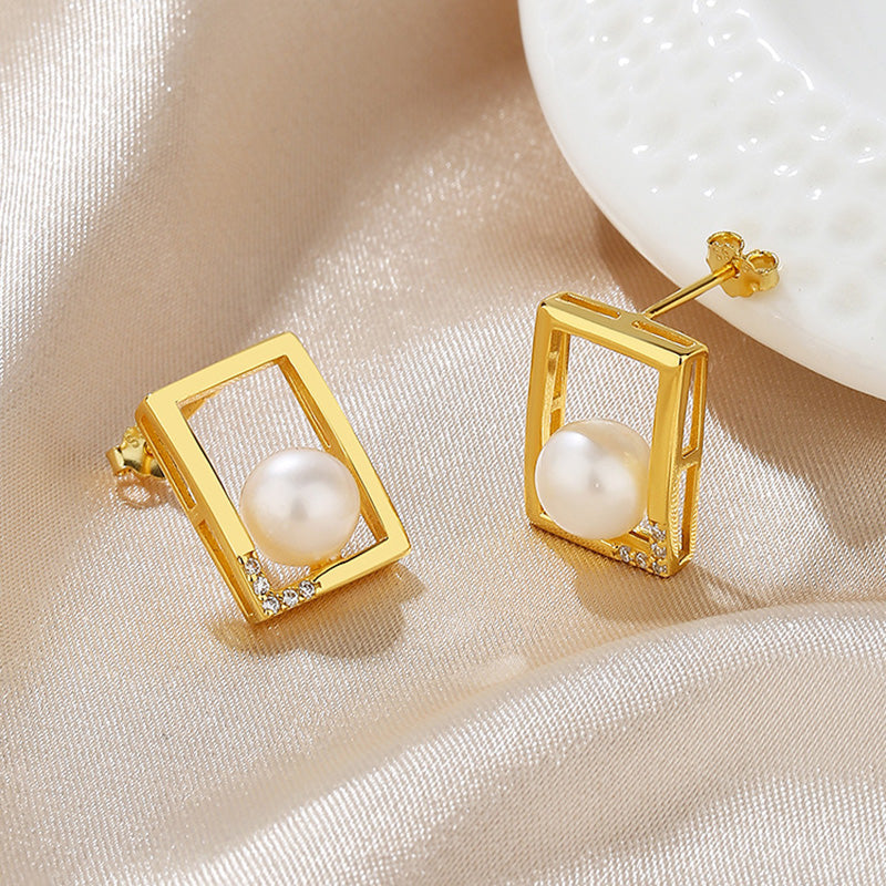 Boucles d'oreilles filaires perles d'eau douce PE1050