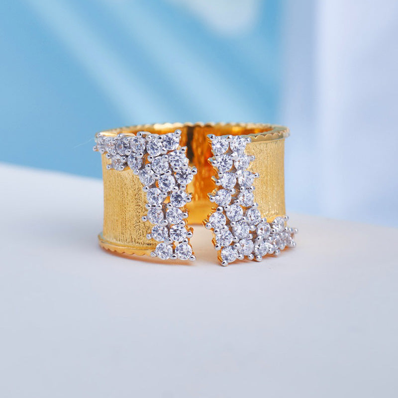 Bague florale embellissement CZ 5572