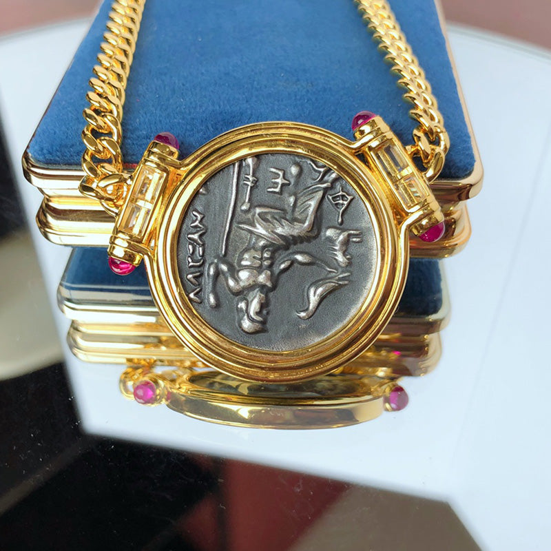 Collier de pièces antiques grecques Zeus 5842
