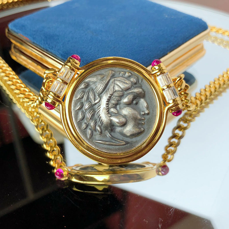 Collier de pièces antiques grecques Zeus 5842