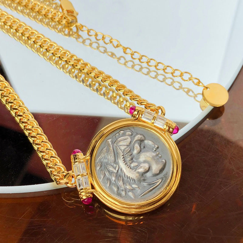Collier de pièces antiques grecques Zeus 5842
