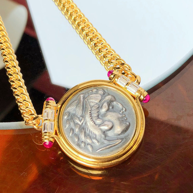 Collier de pièces antiques grecques Zeus 5842