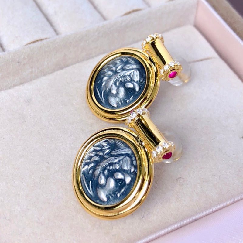 Boucles d’oreilles en pièces de monnaie en lires byzantines 6074