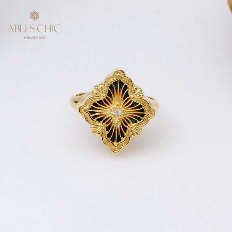 Bague Trèfle à Fretwork Dense 5360