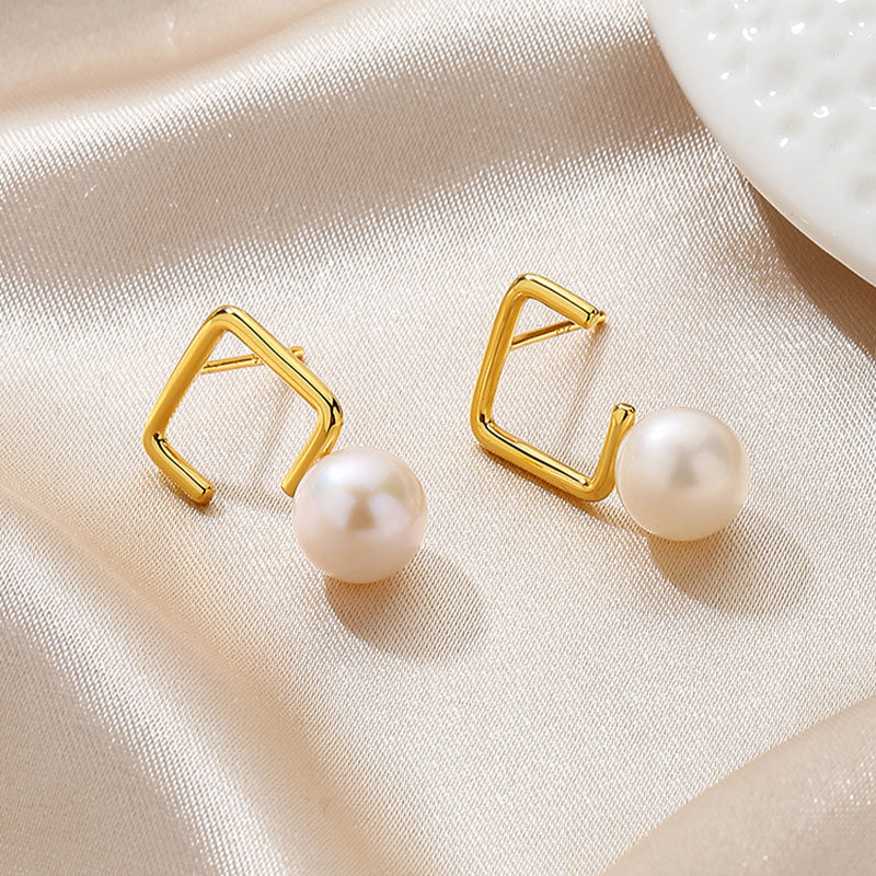 Boucles d'oreilles en fil de perles d'eau douce PE1051