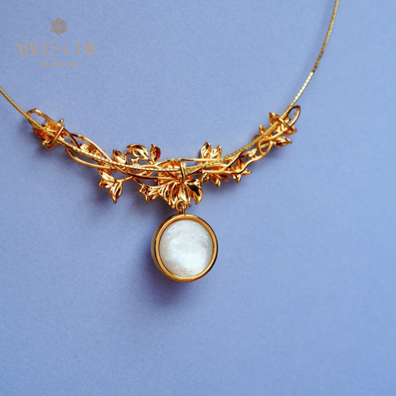 Collier de fleurs de perles Mabe 6011