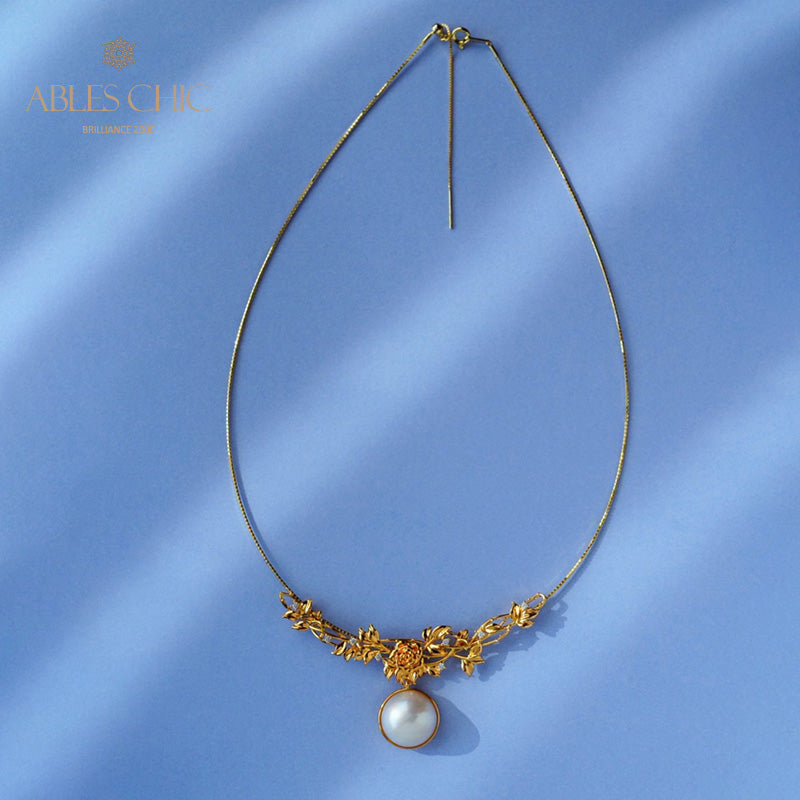 Collier de fleurs de perles Mabe 6011