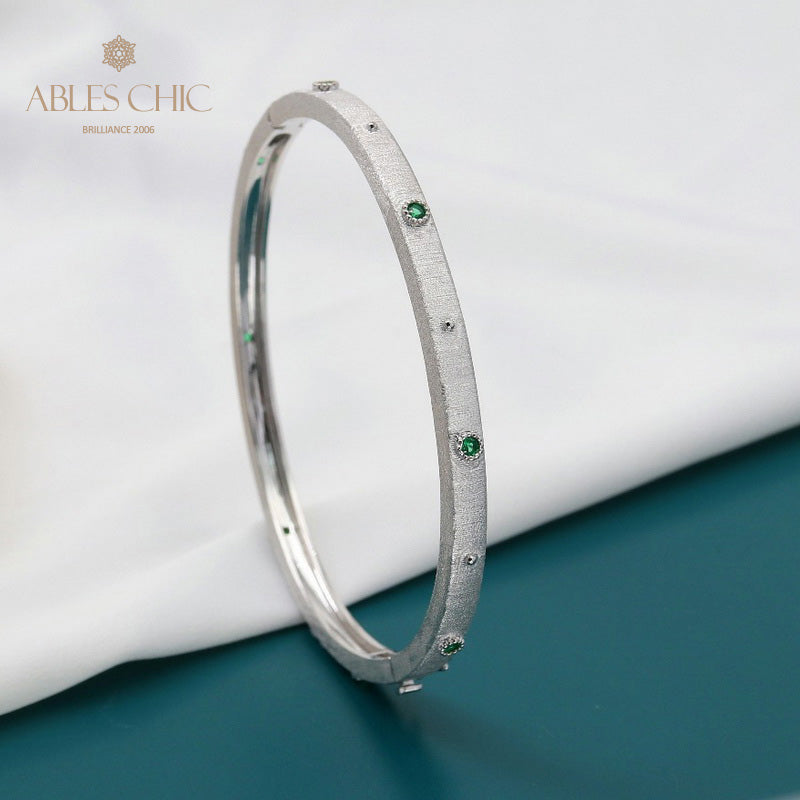Bracelet à charnière floral soyeux 5637