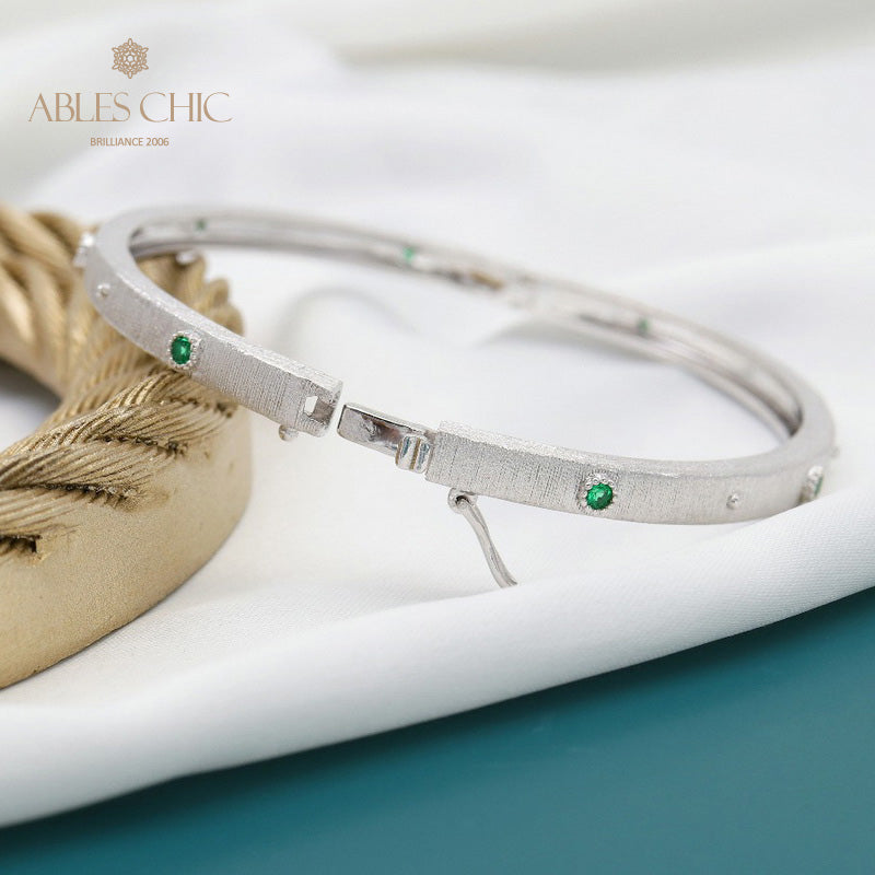Bracelet à charnière floral soyeux 5637