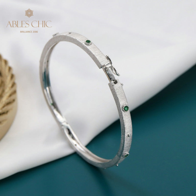 Bracelet à charnière floral soyeux 5637