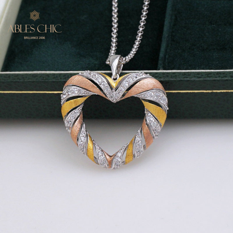 Pendentif Coeur Tricolore 5293