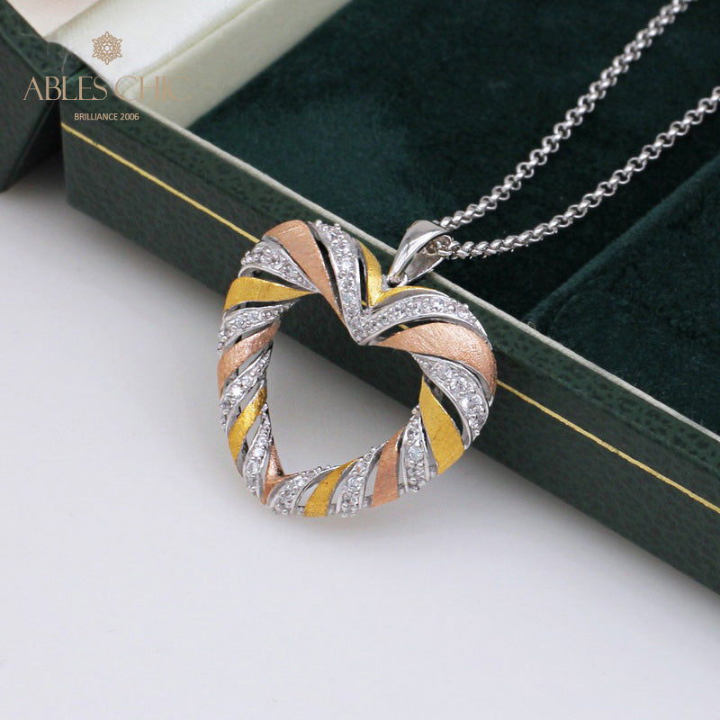 Pendentif Coeur Tricolore 5293