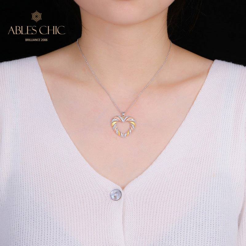 Pendentif Coeur Tricolore 5293