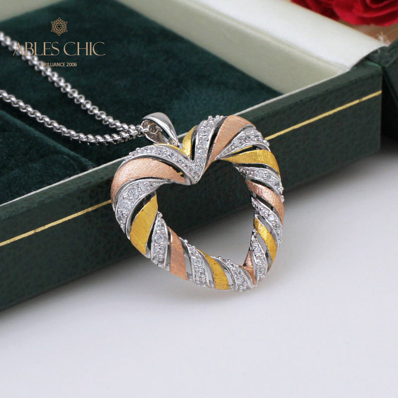Pendentif Coeur Tricolore 5293
