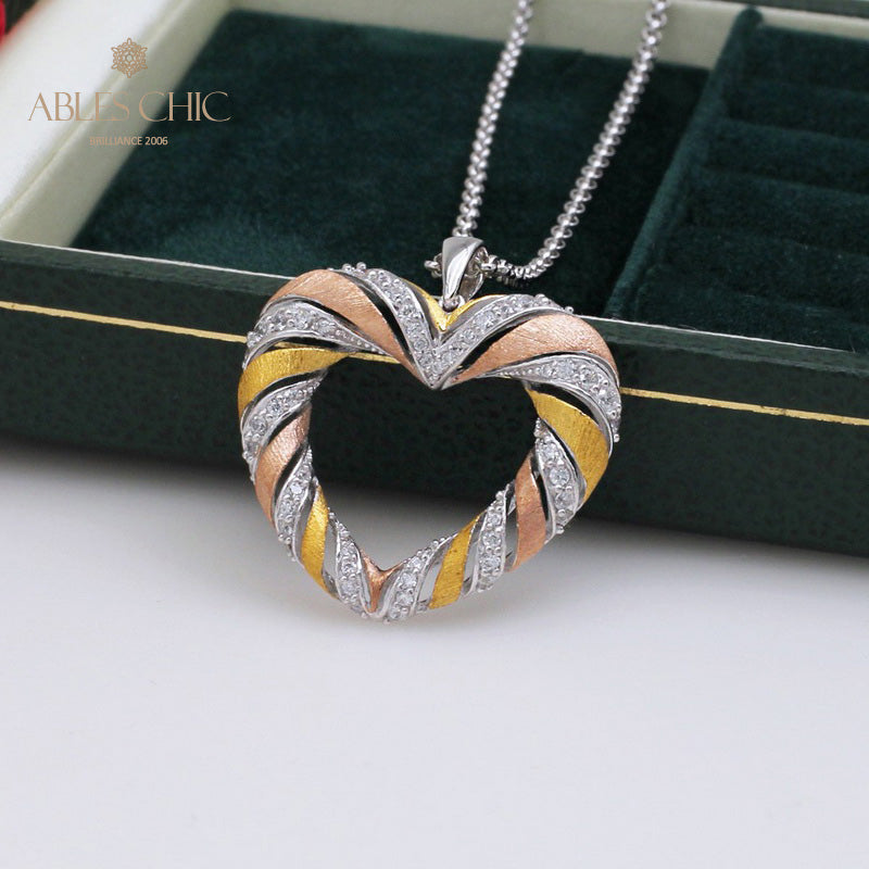 Pendentif Coeur Tricolore 5293