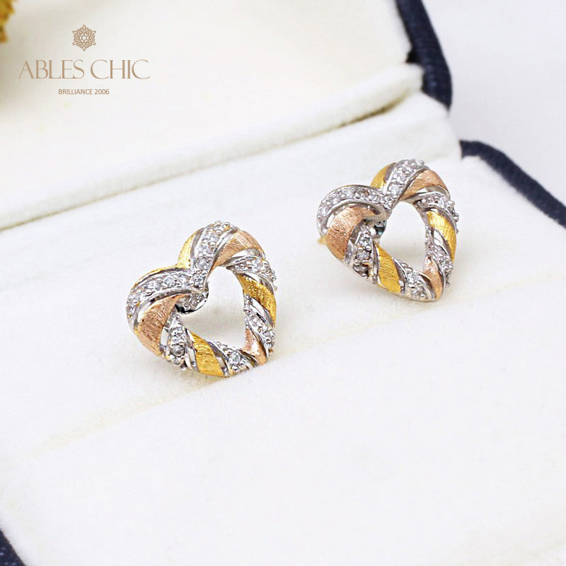 Boucles d'oreilles Trio-Tone Coeur Infini 5292