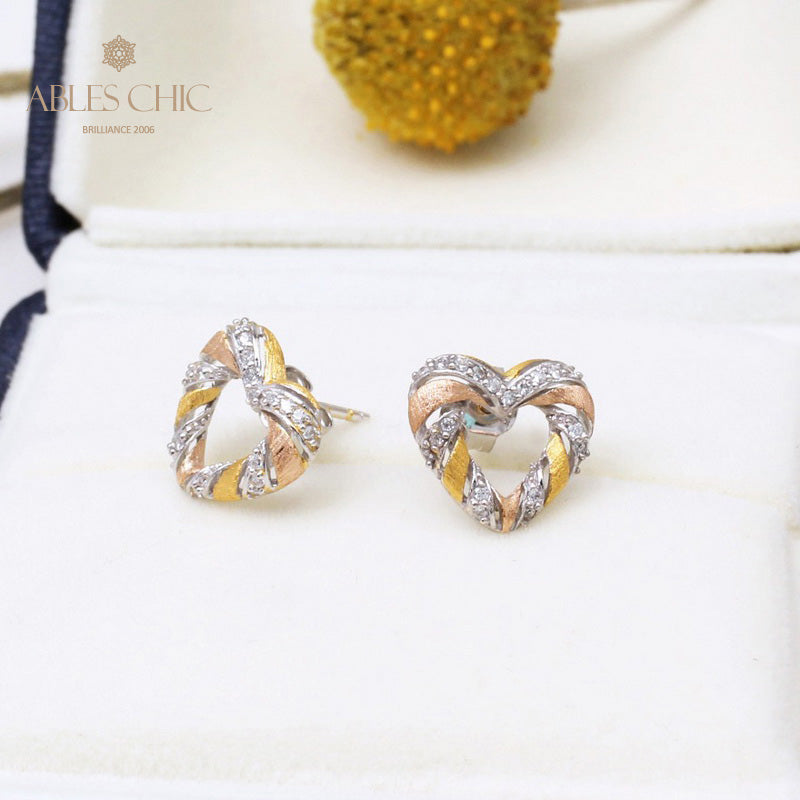 Boucles d'oreilles Trio-Tone Coeur Infini 5292