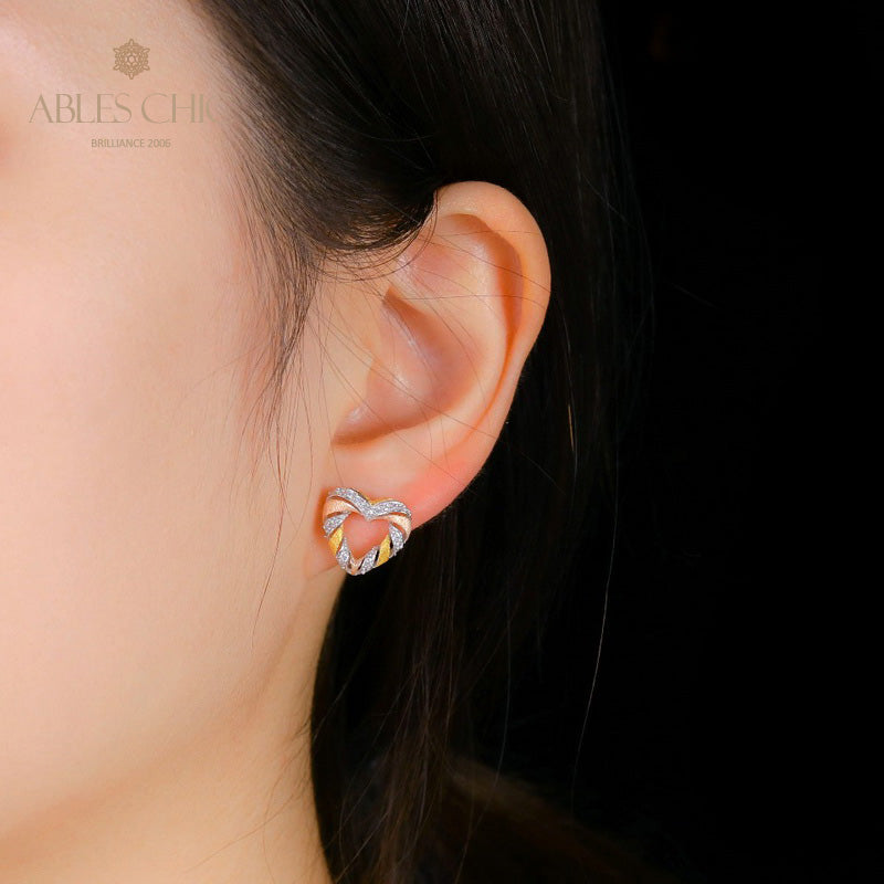 Boucles d'oreilles Trio-Tone Coeur Infini 5292