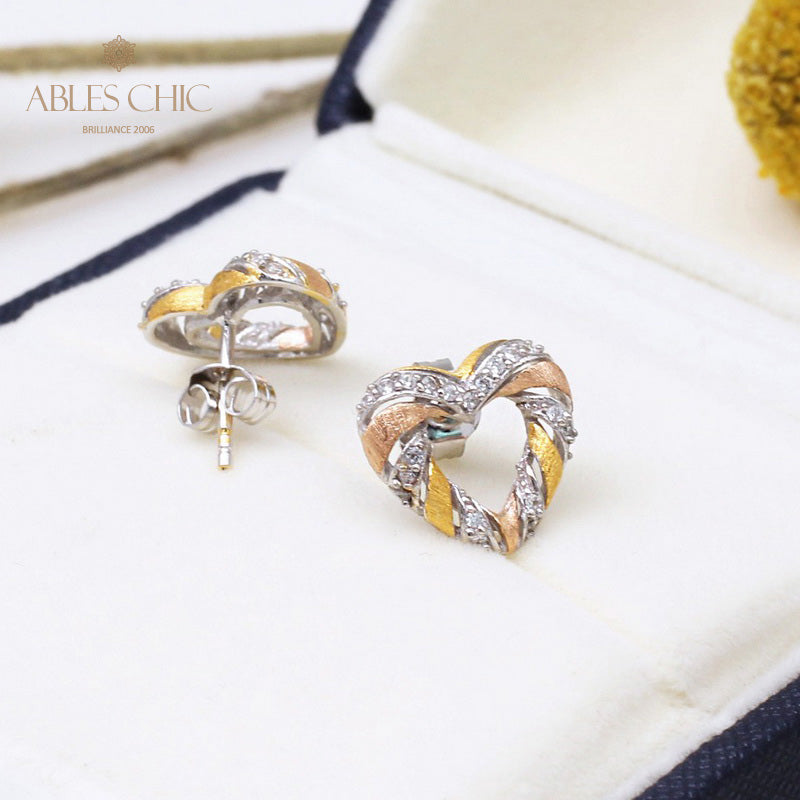 Boucles d'oreilles Trio-Tone Coeur Infini 5292