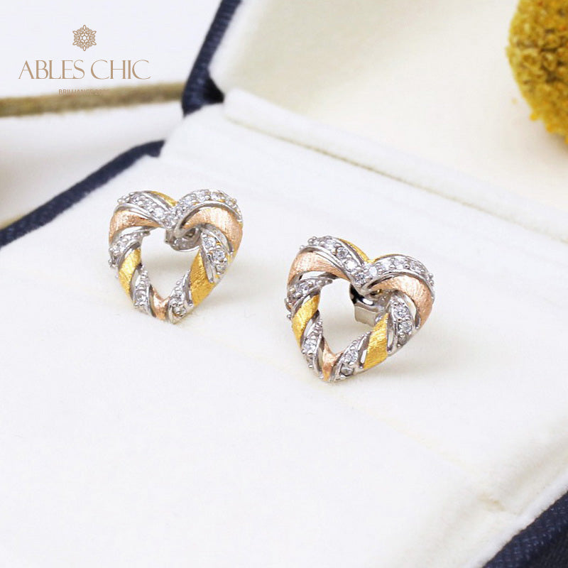 Boucles d'oreilles Trio-Tone Coeur Infini 5292