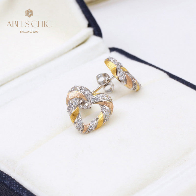 Boucles d'oreilles Trio-Tone Coeur Infini 5292