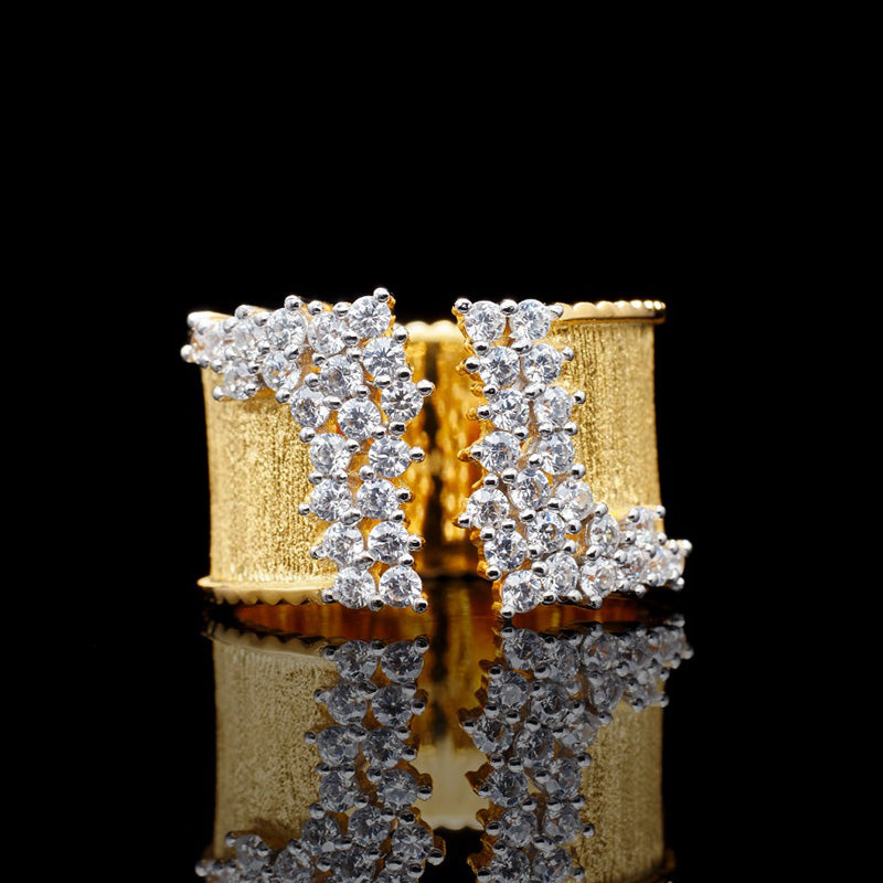 Bague florale embellissement CZ 5572