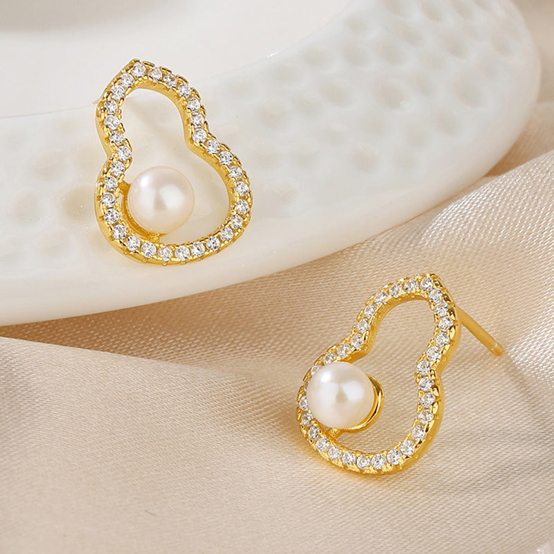 Boucles d'oreilles Gourde en Perles d'Eau Douce PE1016
