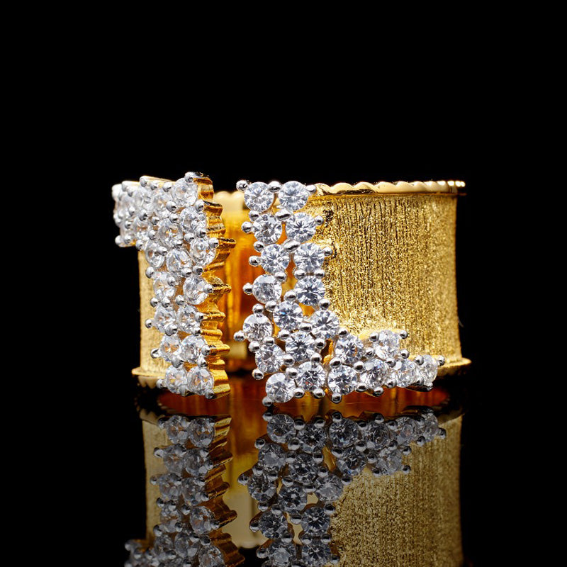 Bague florale embellissement CZ 5572