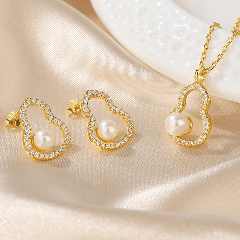 Boucles d'oreilles Gourde en Perles d'Eau Douce PE1016