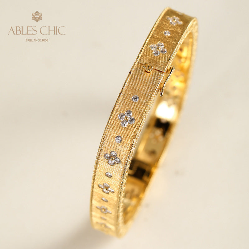 Bracelet Celtique Trèfles Zircon 5775