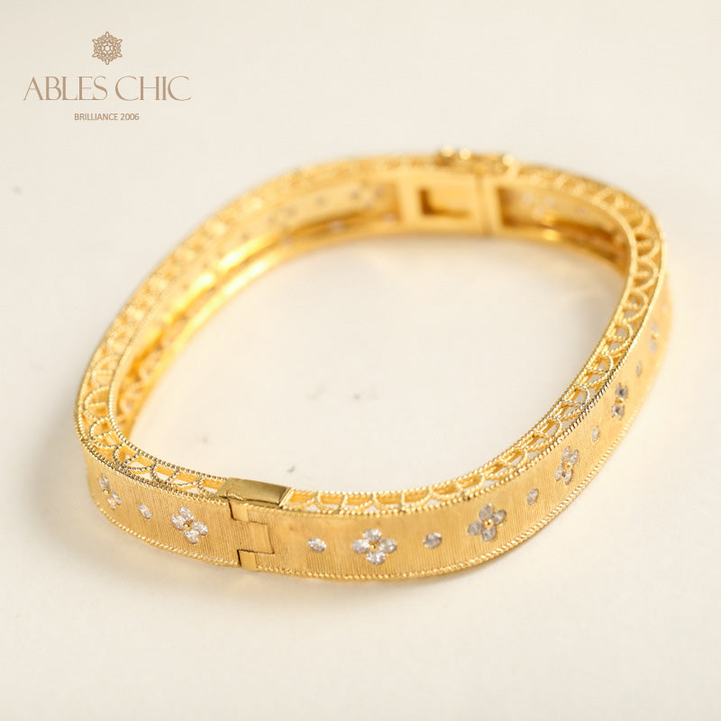 Bracelet Celtique Trèfles Zircon 5775