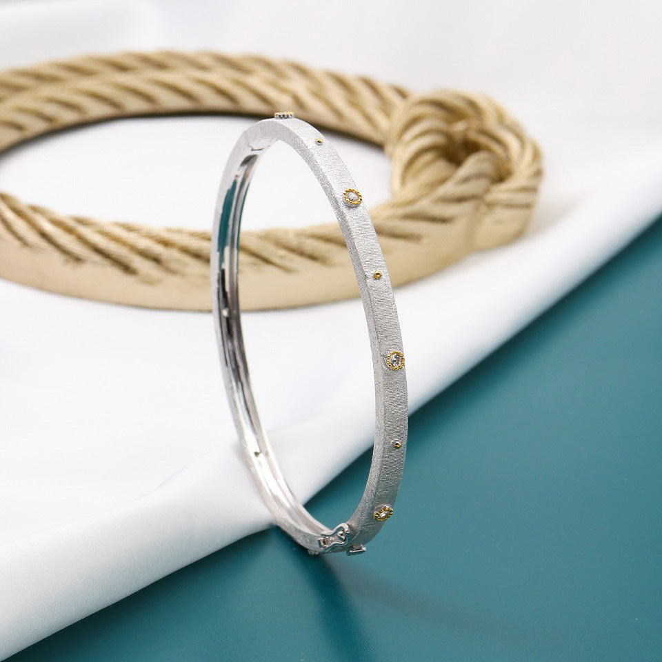 Bracelet Jonc Fleurs En Tissu 5680