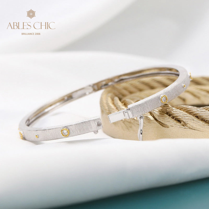 Bracelet Jonc Fleurs En Tissu 5680