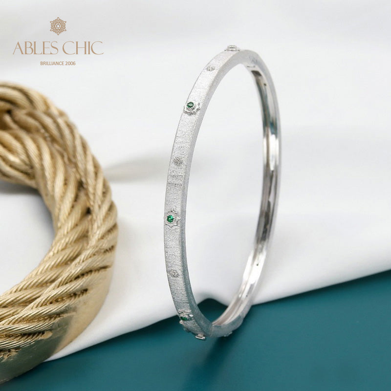 Bracelet étoiles en tissu CZ 5639