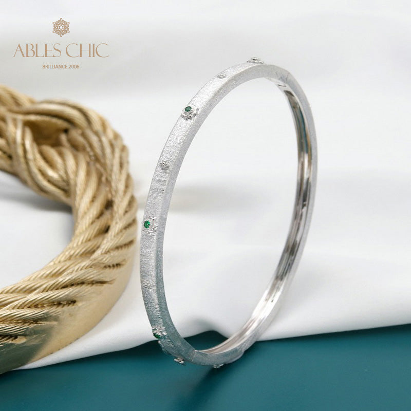 Bracelet étoiles en tissu CZ 5639